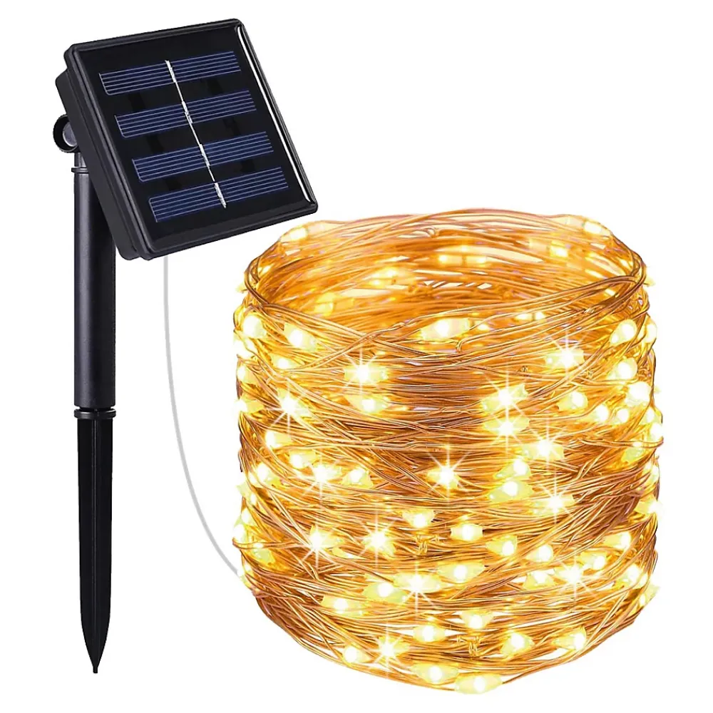 Best Lumisky Guirlande lumineuse solaire 400 micro SKINNY SOLAR 400 Cuivre Cuivre 41,9M