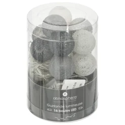 Best Atmosphera Créateur D'Intérieur Guirlande pile 16 boules Soft D3,5cm - Atmosphera