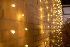 Sale New Garden Guirlande rideau lumineux LED intégrée Luceo IP44 8W blanc chaud L.450 x H.200cm