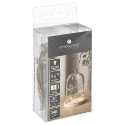 Best Atmosphera Créateur D'Intérieur Guirlandes - 20 micro LED - argent - blanc chaud - L190 cm - Atmosphera