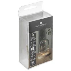 Best Atmosphera Créateur D'Intérieur Guirlandes - 20 micro LED - argent - blanc chaud - L190 cm - Atmosphera