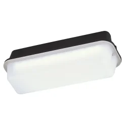 Best GoodHome Hublot Ivens LED intégrée blanc neutre IP44 850lm 8W L.21xl.7xH.7cm noir