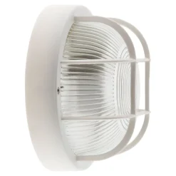 Zenitech Applique Murale Extérieure<Hublot rond 60W avec grille IP44 E27 Classe II Blanc -