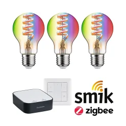 Best Paulmann Kits de démarrage Smart Home Zigbee 3.0 Gateway + Ampoule LED E27 RGBW + Interrupteur