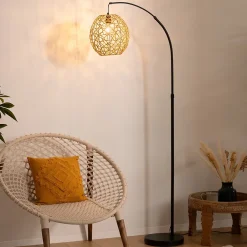Atmosphera Créateur D'Intérieur Lampadaire Intérieur<Lampadaire arc Raahe - noir - métal H180 cm - Atmosphera
