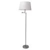 Best Näve Lampadaire 'BOLOGNA' hauteur 158 cm en métal en nickel satiné, abat-jour textile beige, E27