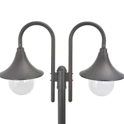 Sale Vidaxl Lampadaire de jardin - - 220 cm - Aluminium - 2 lanternes - Bronze