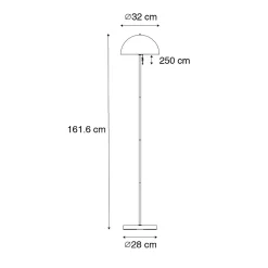 Best Qazqa Lampadaire d'extérieur blanc rechargeable à intensité variable 3 niveaux - Keira
