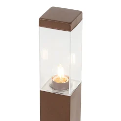 Best Qazqa Lampadaire d'extérieur moderne brun rouille 80 cm - Malios