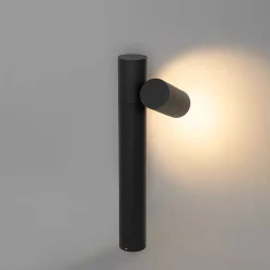 Clearance Qazqa Lampadaire d'extérieur noir 50 cm réglable - Duo