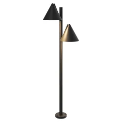Best GoodHome Lampadaire Eriksson taille M LED intégrée 1200lm 17W IP44 noir