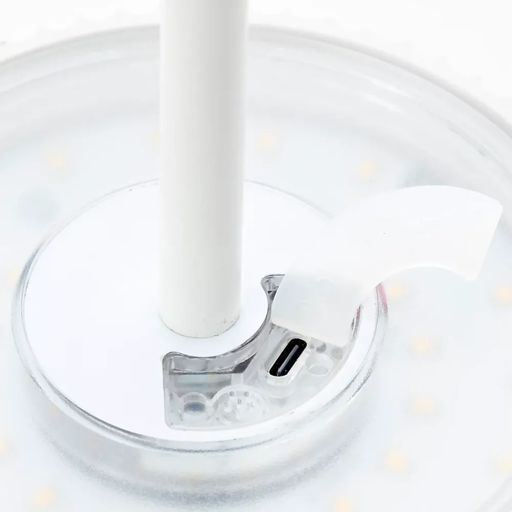 Best Brilliant Lampadaire extérieur MACOBO blanc mat acier inoxydable/acrylique - LED intégrée 3,4W