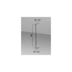 Best Perenz Lampadaire LED QUADRA blanc en métal H.180 cm