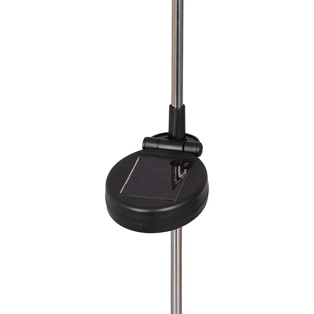 Clearance Lampe à piquer extérieur LED à énergie solaire IP44 0.3 W H.88,5 x l.13cm blanc et noir