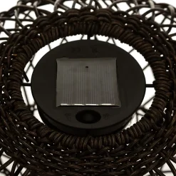 Atmosphera Lampe à poser extérieur solaire IP44 2700W H.32 cm marron