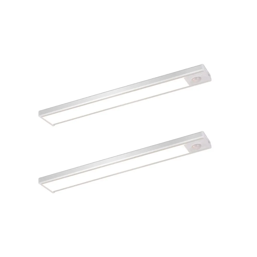 Hot Nettlife Lampe 2 x LED sous meuble avec détecteur de mouvement, rechargeable par USB, 1 500 mAh,un couloir ou un placard