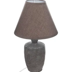 Atmosphera Créateur D'Intérieur Lampe Intérieure<Lampe Balvy - céramique H32 cm - Gris- Atmosphera