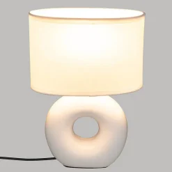 Atmosphera Créateur D'Intérieur Lampe Intérieure<Lampe Baru blanche mate, céramique H26cm - Atmosphera