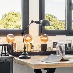 Atmosphera Créateur D'Intérieur Lampe De Bureau<Lampe Basalt noire - métal H55 cm - Atmosphera