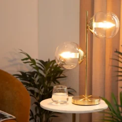 Atmosphera Créateur D'Intérieur Lampe Intérieure<Lampe Collectionneur en verre H48cm doré - Atmosphera