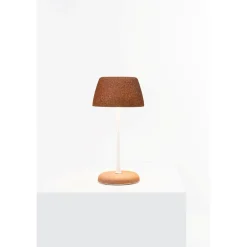 Hot Zafferano Lampe connectée Trilli Wi-Fi - LED rechargeable, tactile, application Wi-Fi, céramique décorée blanche et rouille