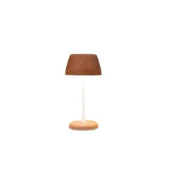 Hot Zafferano Lampe connectée Trilli Wi-Fi - LED rechargeable, tactile, application Wi-Fi, céramique décorée blanche et rouille