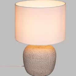 Sale Atmosphera Créateur D'Intérieur Lampe Davia - beige et blanc - céramique H40 cm - Atmosphera