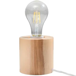 Best Sollux Lighting Lampe de bureau en bois 1 ampoule 4000K - 10x10x10cm Sollux