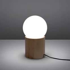 Best Sollux Lighting Lampe de bureau en bois 1 ampoule 3000K - 12x12x21cm Sollux