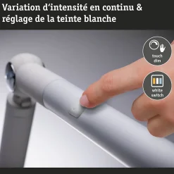 Best Paulmann Lampe de bureau LED 3-Step-Dim FlexBar White Switch 700lm 9,5W Blanc