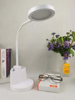 Best Velamp Lampe de bureau LED 7W avec interrupteur tactile et porte-stylo. Blanc