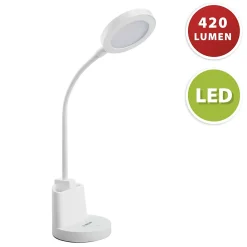Best Velamp Lampe de bureau LED 7W avec interrupteur tactile et porte-stylo. Blanc