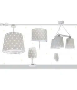Sale Dalber Lampe de chevet Stars Étoiles gris
