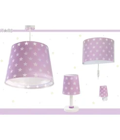 Outlet Dalber Lampe de chevet Stars Étoiles mauve