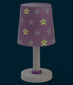Outlet Dalber Lampe de chevet Stars Étoiles mauve
