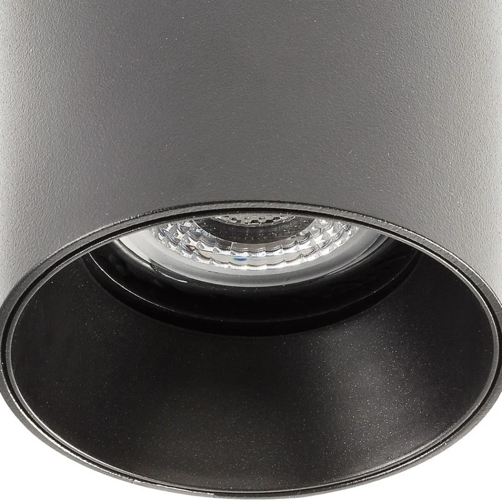 Best Faro Lampe de plafond Barcelona - Stan GU10 max 5W - Métal peint, fixation au plafond, ampoule non incluse - Noir