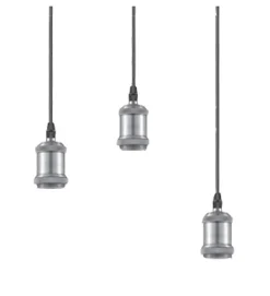 Autres Plafonnier<Lampe de plafond suspension design en métal satin mat E27 3 spots compatible LED