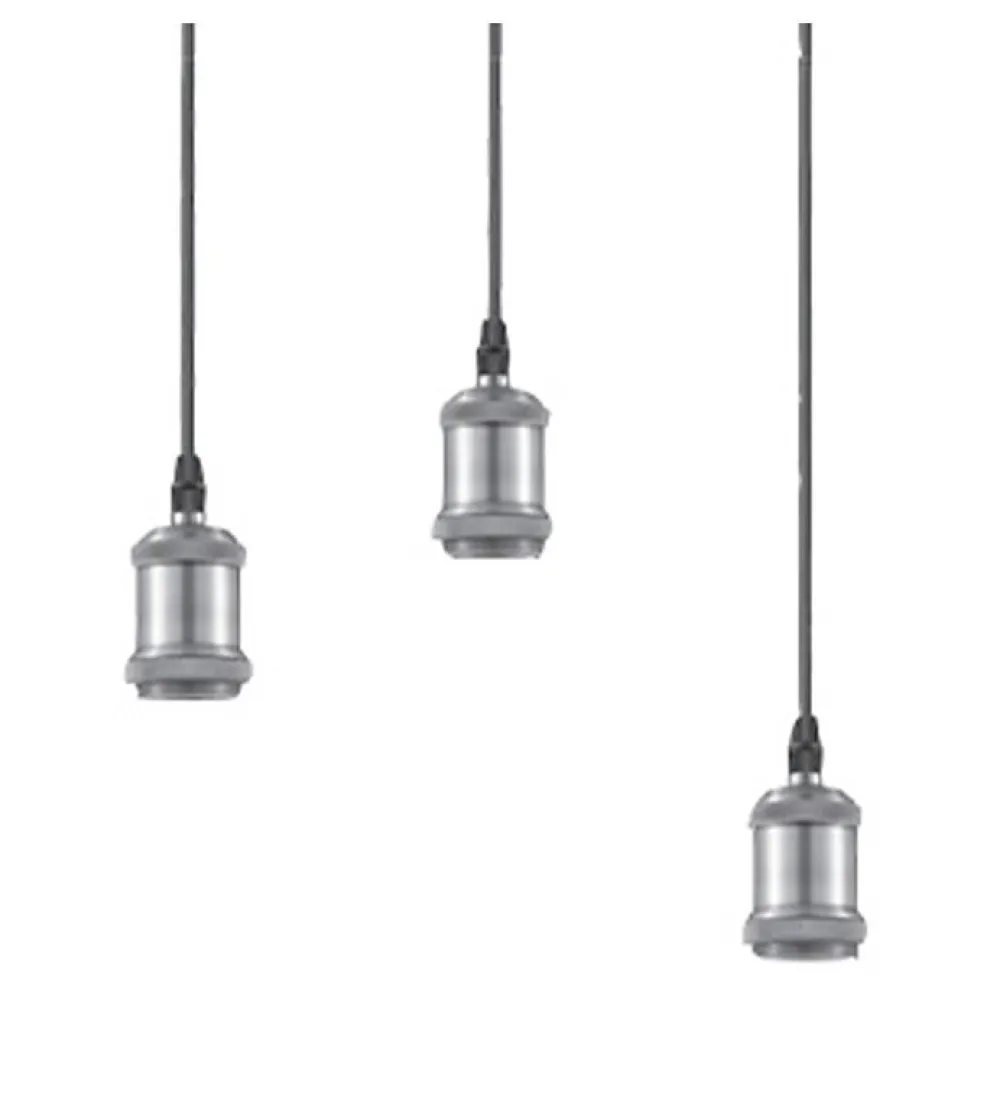 Autres Plafonnier<Lampe de plafond suspension design en métal satin mat E27 3 spots compatible LED