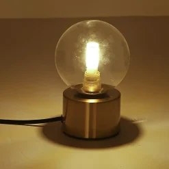 Alpinaluz Lampe De Bureau<Lampe de table avec globe en verre transparent et base dorée G9 Varsovie