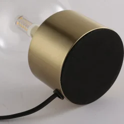 Alpinaluz Lampe De Bureau<Lampe de table avec globe en verre transparent et base dorée G9 Varsovie