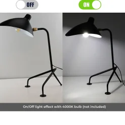 Alpinaluz Lampe De Bureau<Lampe de Table Design Nordique Noire, Style Moderne pour Bureau, Chambre, E27