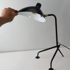 Alpinaluz Lampe De Bureau<Lampe de Table Design Nordique Noire, Style Moderne pour Bureau, Chambre, E27