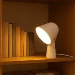 Alpinaluz Lampe De Bureau<Lampe de table en ABS blanc Design moderne et compact, douille E14