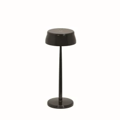 Best Zafferano Lampe de table LED connectée Wi-Fi Sister Light noire nacrée rechargeable dimmable 2200/2700/3000/4000K 3,2W h 33 cm