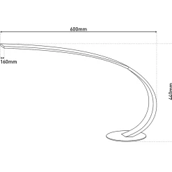 Best Näve Lampe de table LED 'Loop Line' L: 60 cm