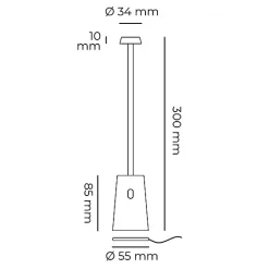 Best Lnd Lampe de Table Rechargeable TAG Aluminium Autonomie 25h Charge 4h Stabilité Sur Table Large Choix de Couleurs