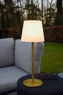 Best Lucide Lampe de table TYON en synthétique avec LED intégré - Or Mat / Laiton -