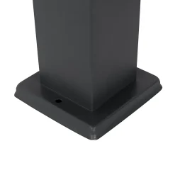 Best Qazqa Lampe d'extérieur gris foncé 45 cm avec douille IP44 - Malios