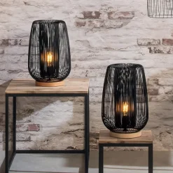 Atmosphera Créateur D'Intérieur Lampe Intérieure<Lampe filaire Noda noire - métal H41 cm - Atmosphera