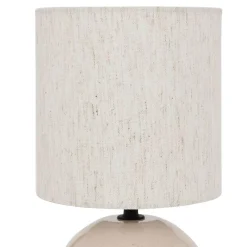 Atmosphera Créateur D'Intérieur Lampe Gaia en coton H26,5cm blanc - Atmosphera